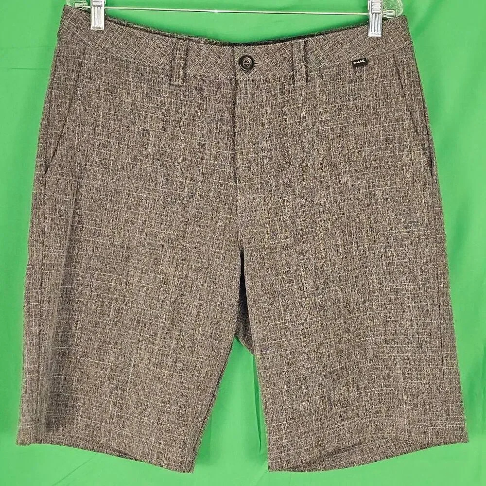 Travis Mathew Mens Heathered Black Golf Shorts 34